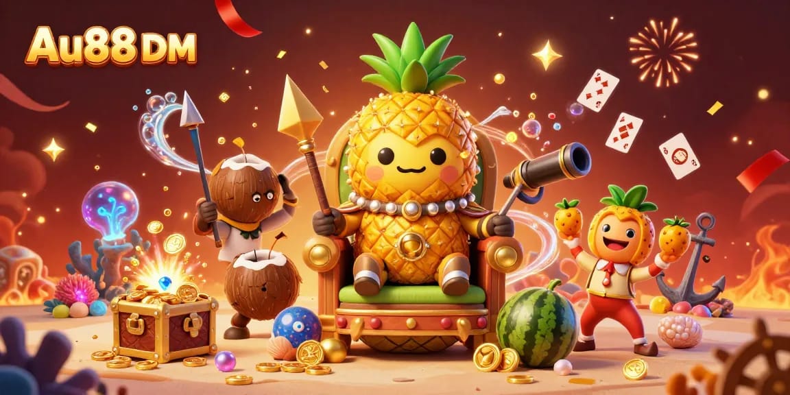 Experience exciting gaming moments at Au88 DM with vibrant characters and casino elements.