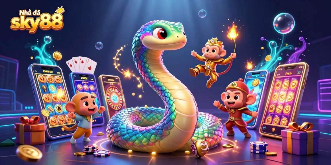 Engage with the vibrant world of Nhà cái sky88, featuring colorful slot games and dynamic gaming action.