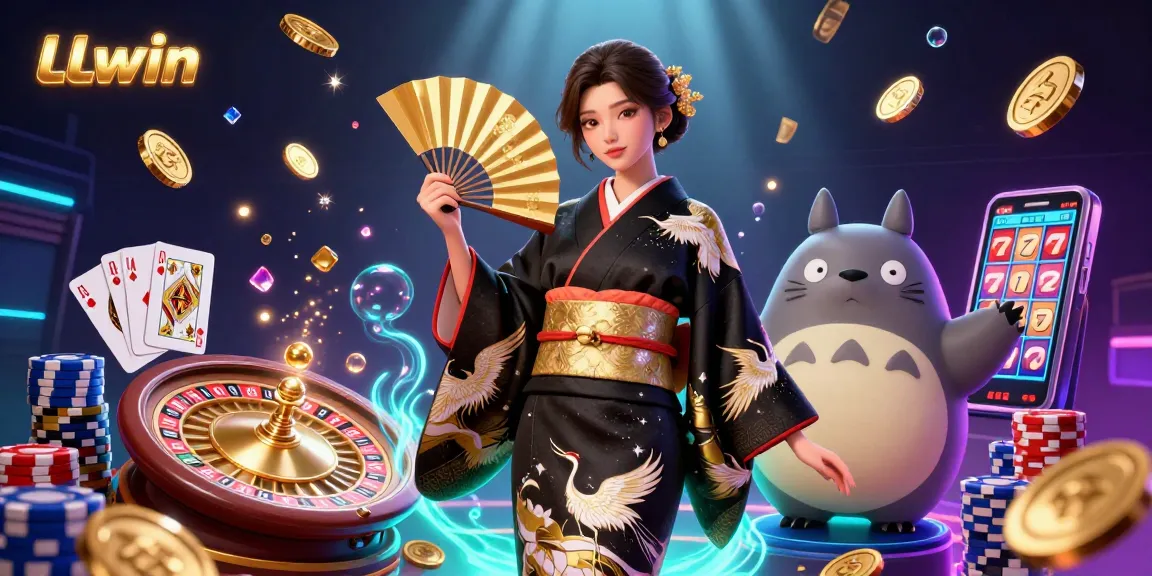 Experience LLwin's vibrant casino atmosphere with dynamic characters and captivating elements.