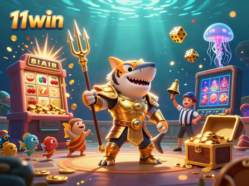 Experience jackpot excitement with 11win as a shark warrior in an underwater colosseum.