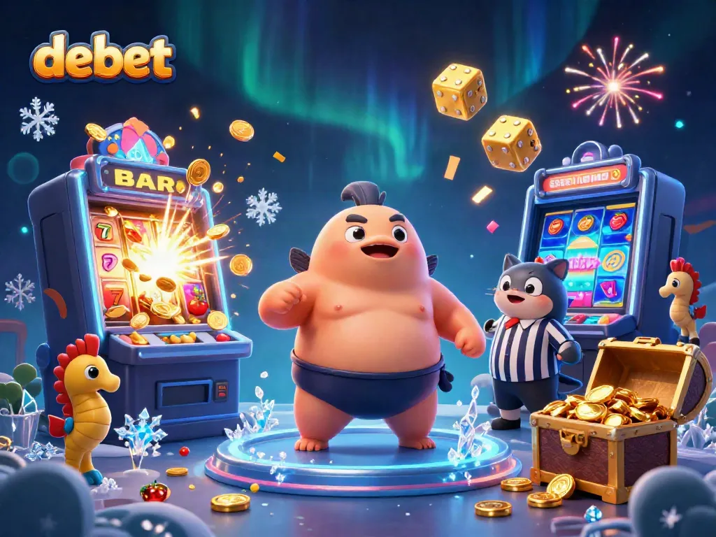 Experience the excitement of debet gaming with a vibrant underwater-themed casino illustration.