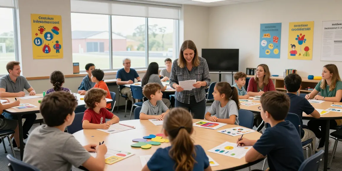 Interactive autism workshops fostering collaboration and understanding in a supportive classroom environment.