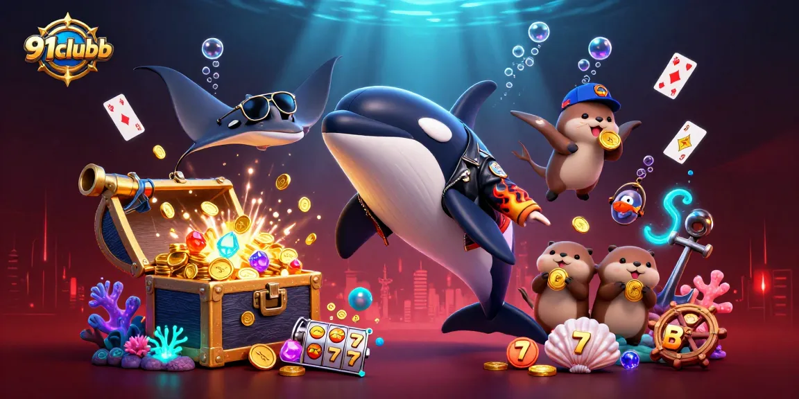 Experience exciting gameplay with 91clubb, featuring a vibrant casino-themed underwater scene.