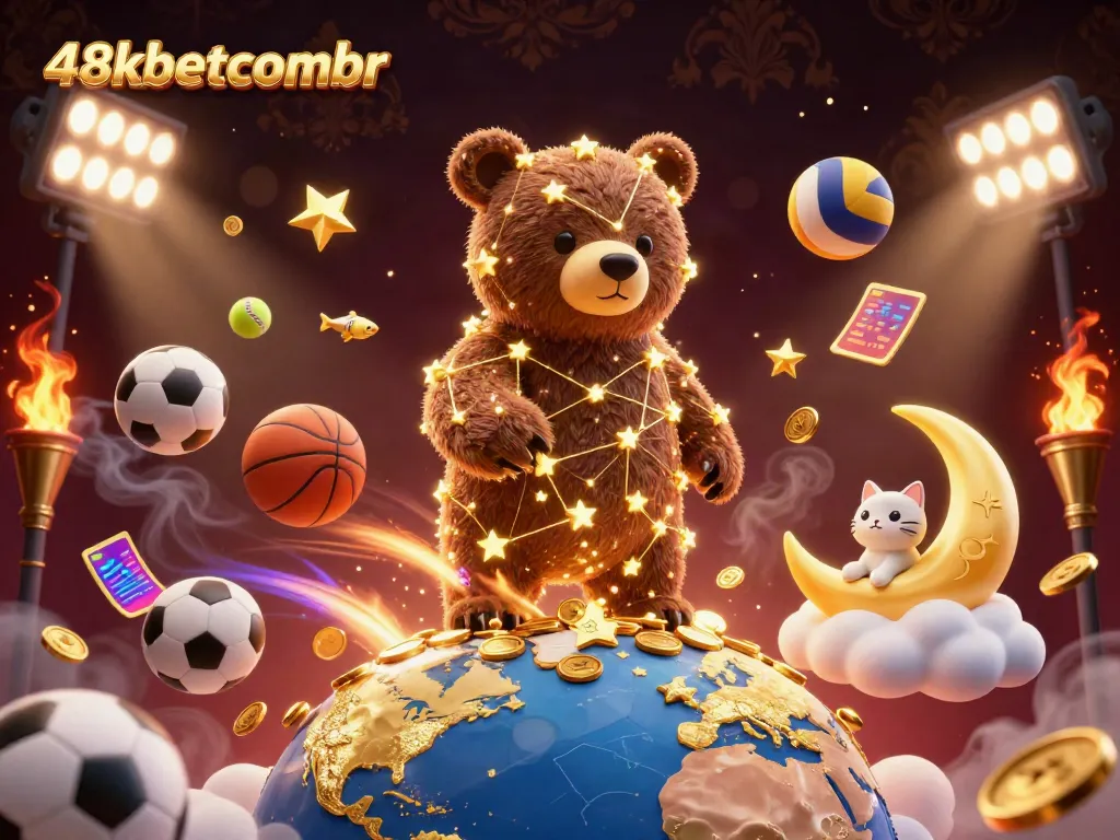 Win big with 48xbetcombr as the constellation bear gathers gold coins in a thrilling online casino scene.