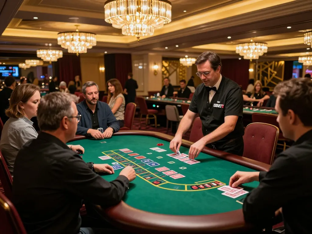 Engaging blackjack gameplay showcasing the excitement of 11 bet in a luxurious casino setting.