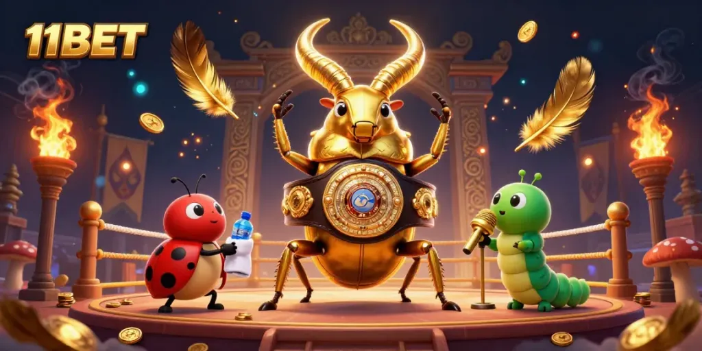 Experience thrilling action with 11BET in this vibrant 3D casino illustration featuring dynamic characters and elements.