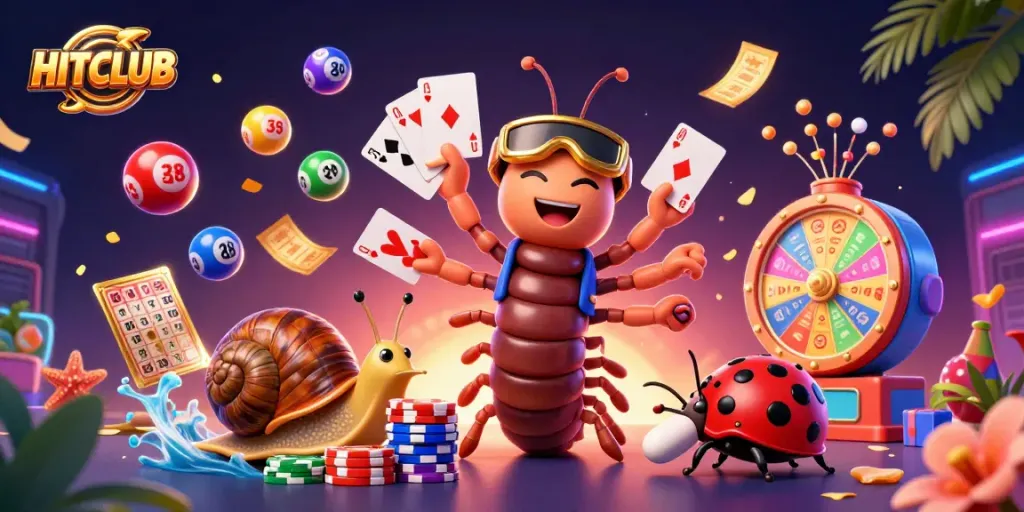 Join the excitement at HITCLUB with a colorful lottery scene filled with dynamic gaming action!