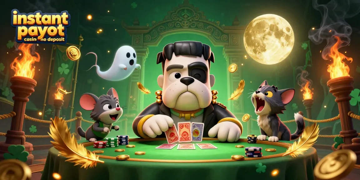 Experience instant payout casino no deposit action with vibrant, engaging 3D characters and casino elements.