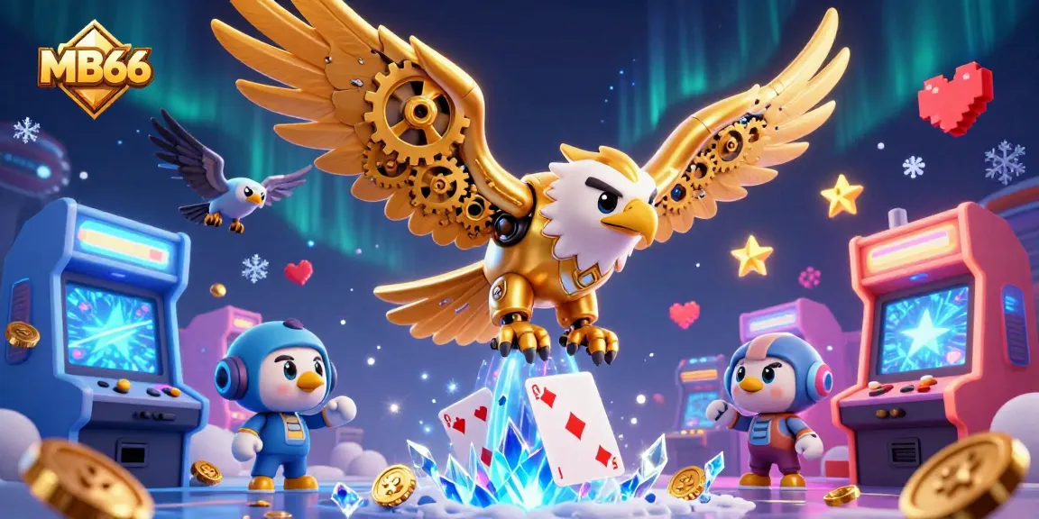 Experience thrilling wins at MB66 with this vibrant 3D casino scene illustrating gaming action.