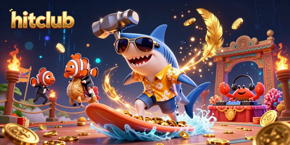 Join the fun at hitclub with colorful characters and energetic gambling elements in this 3D casino scene!