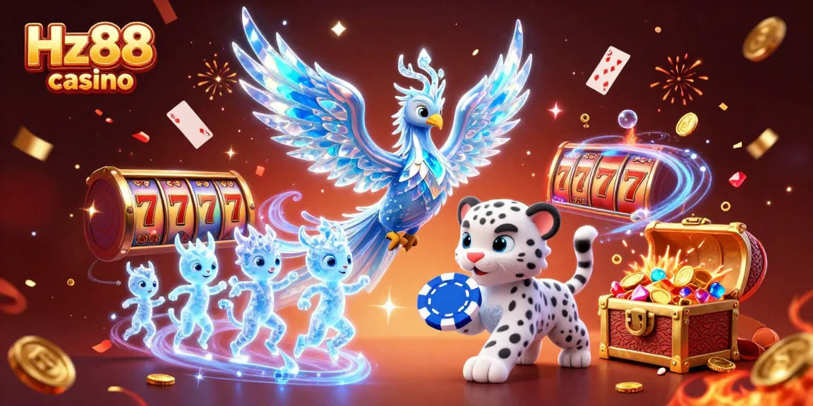 Experience the magical world of Hz88 casino with vibrant characters and exciting gaming elements.
