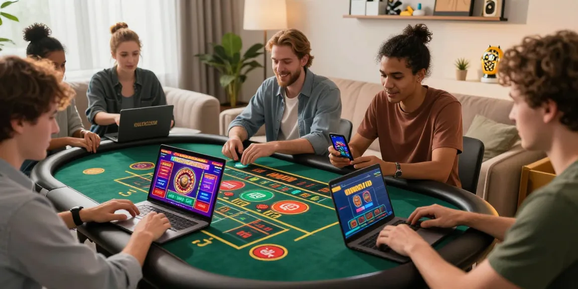 Exciting casino non UK gaming experience with players engaged in diverse online games and live dealer interactions.