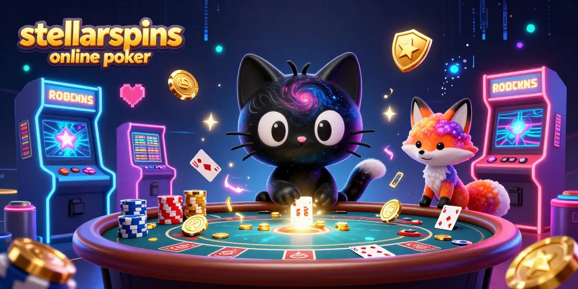 Experience stellarspins online poker in a vibrant cosmic casino scene filled with dynamic gaming elements.